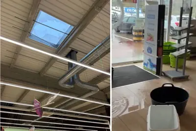 El temporal Joseph obliga a cerrar tres tiendas en Parque Oleiros