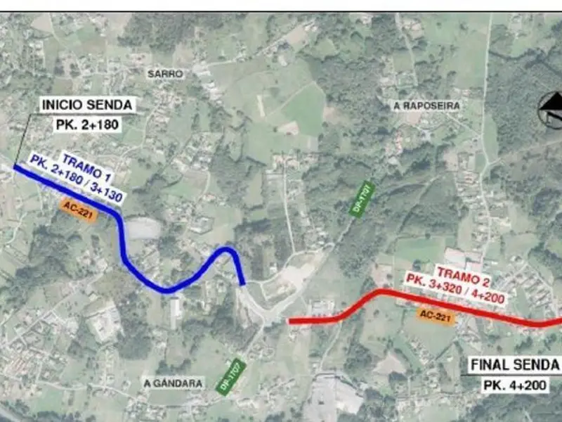 La Xunta abre a exposición pública la senda peatonal y ciclista de dos kilómetros entre Oleiros y Cambre