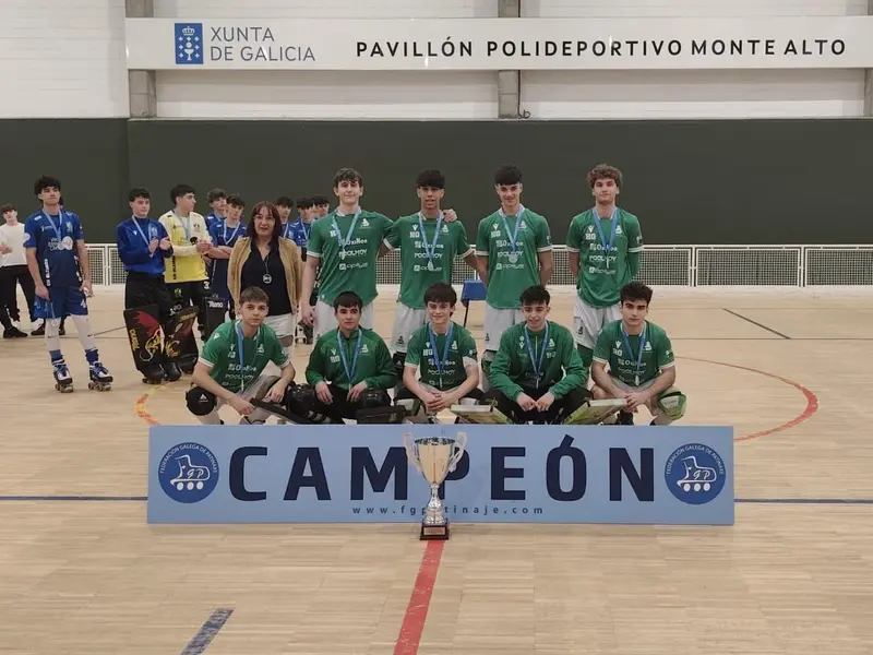 Oleiros, subcampeón en el campeonato infantil y junior de hockey