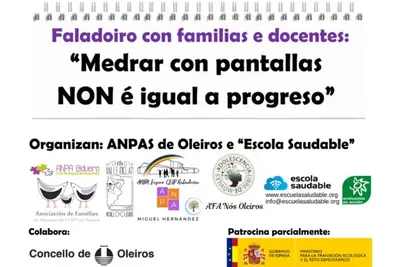 Convocan un faladoiro sobre el uso de pantallas para familias en Oleiros